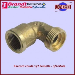 Raccord coudé 1/2 Femelle - 3/4 Male Brandt C610000K4 CYB-303316