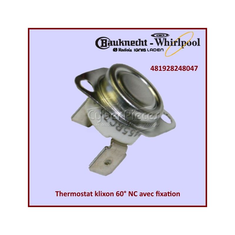 Thermostat klixon 60° NC avec fixation 481928248047 CYB-011433