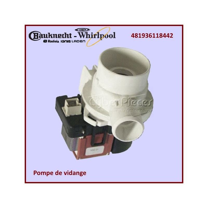 Pompe De Vidange Whirlpool 481936118442 CYB-000734