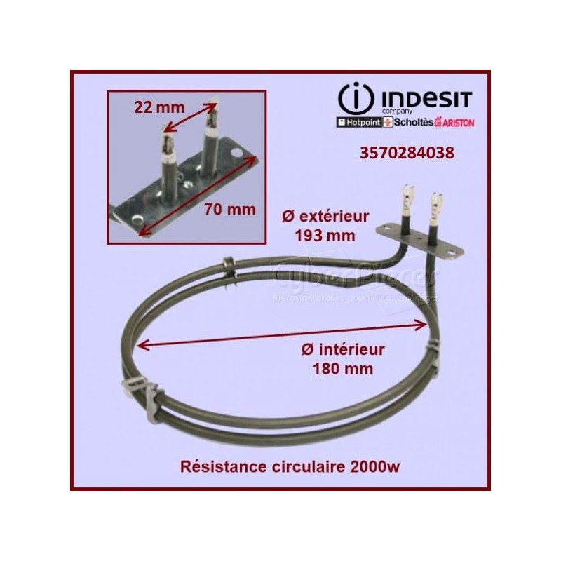 Résistance circulaire 2000w Electrolux 3570284038 CYB-132350