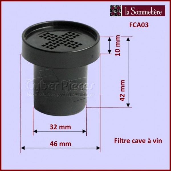 Filtre à charbon FCA03 pour cave à vin La Sommelière