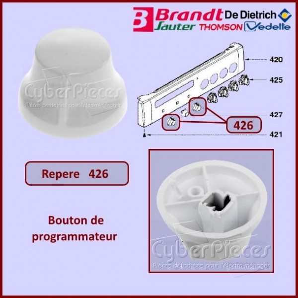 Bouton de programmateur Brandt 72X4184 CYB-240062