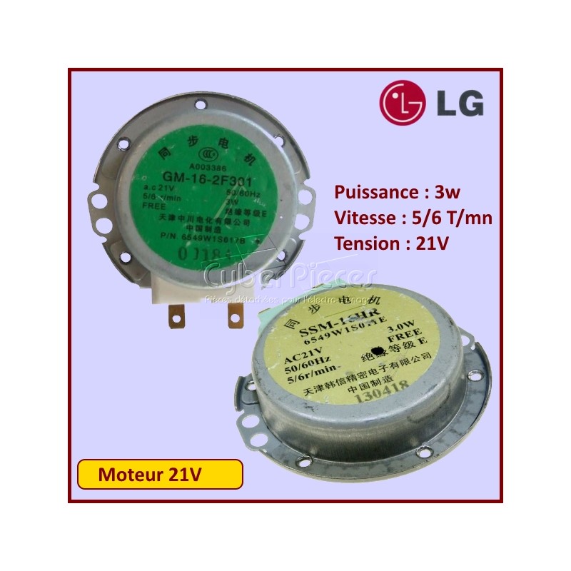 Moteur plateau LG 6549W1S011L CYB-365543