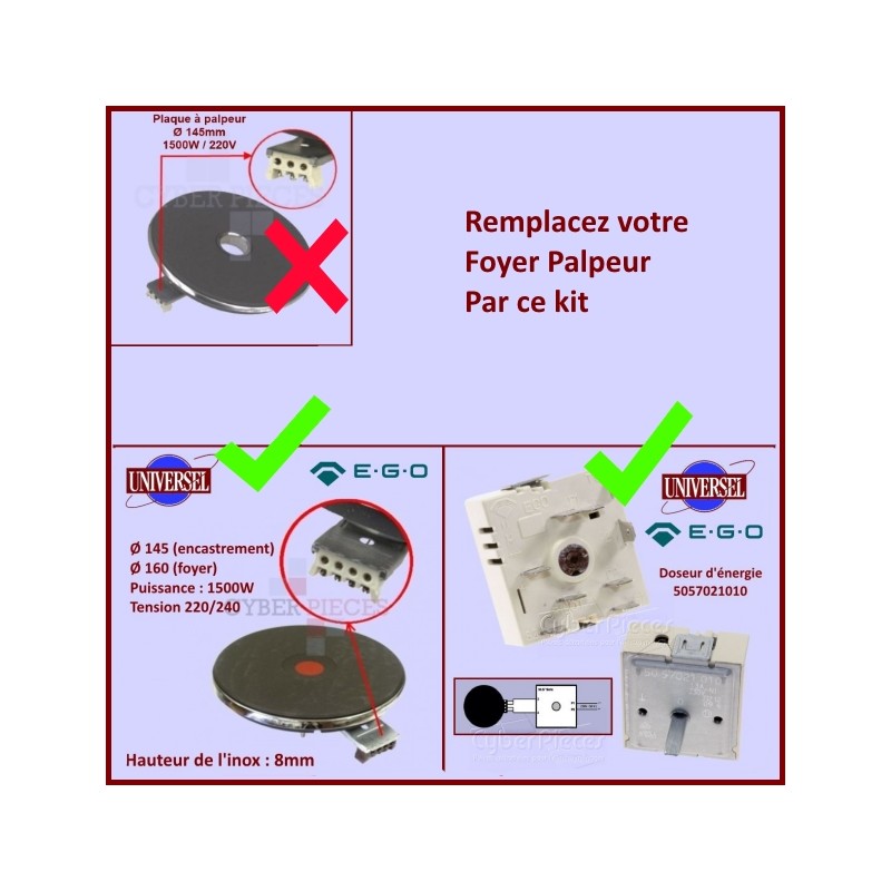 Kit Plaque de cuisson + Doseur d'énergie CYB-129879