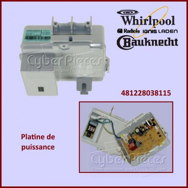 Carte électronique de puissance Whirlpool 481228038115 CYB-184397