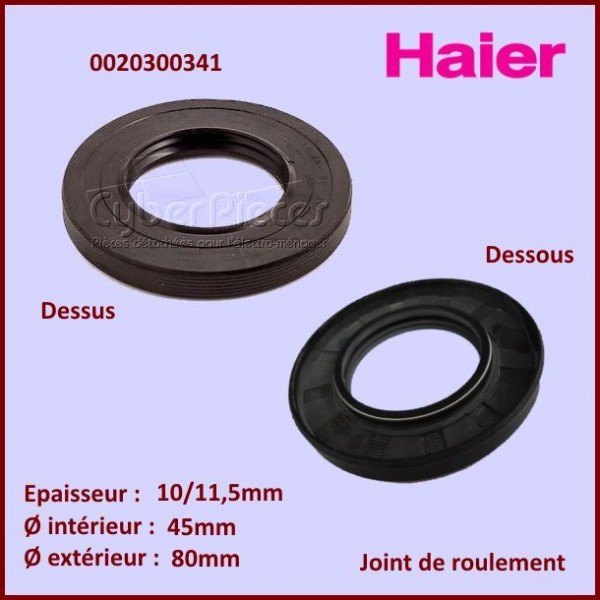 Joint d'axe 80x45x9,5/11,5mm Haier 0020300341B