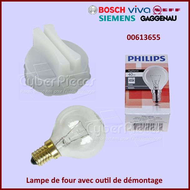 Lampe de four avec outil de démontage Bosch 00613655