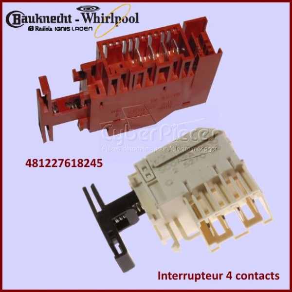 Interrupteur M/A SC0A2A10610 Whirlpool 481941029004 CYB-012348