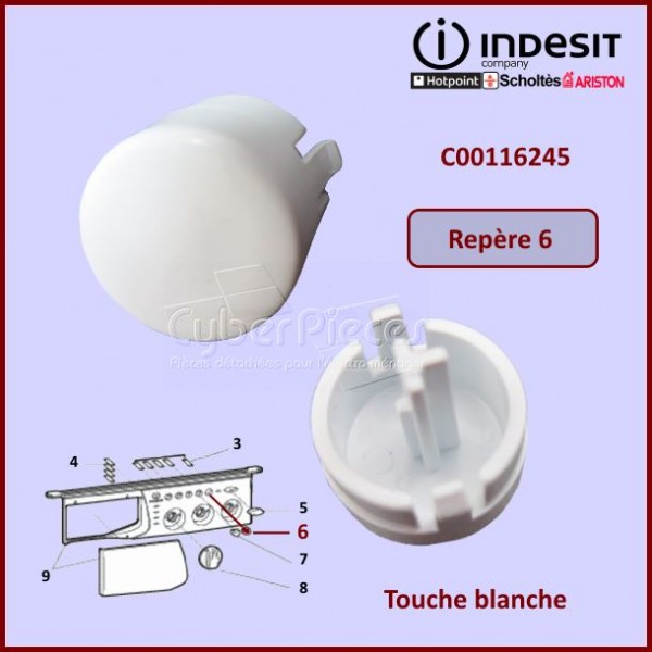 Touche Blanche Indesit C00116245 CYB-055307