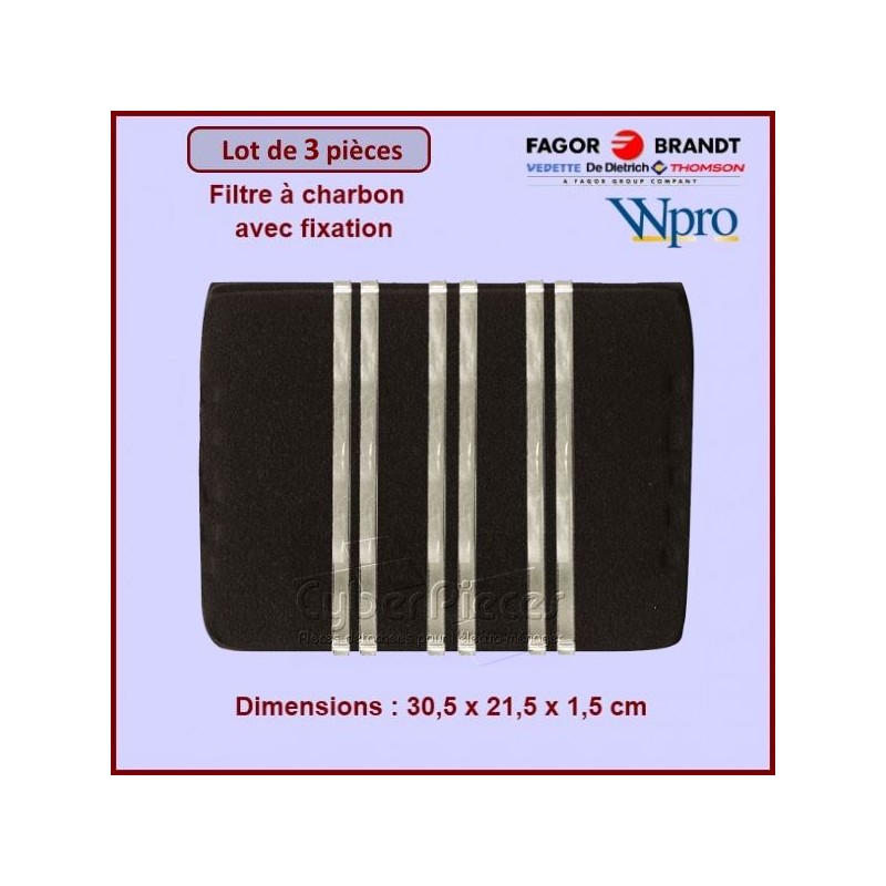 Filtre BRANDT FILTRE CHARBON MOUSSE 450 X 280 M/M