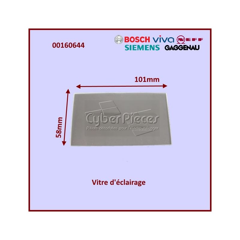 Vitre d'éclairage Bosch 00160644 CYB-281423