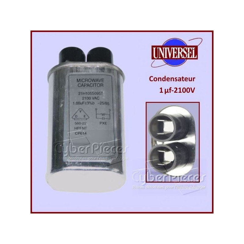 Brandt Condensateur 1,00µf 2100v pour Micro-ondes Brandt 