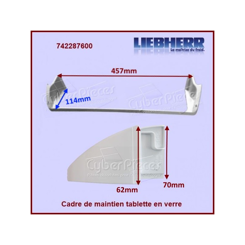 Cadre balconnet du milieu Liebherr 7422876 CYB-370011