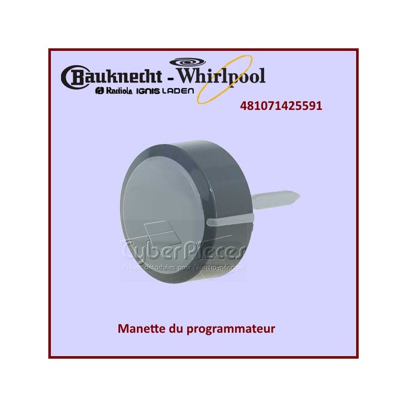 Bouton programmateur Whirlpool 481071425591 CYB-285698