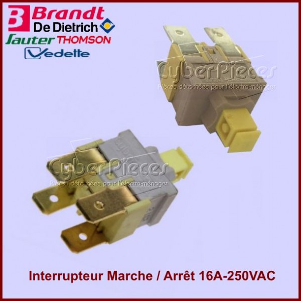 Interrupteur Marche / Arrêt 16A-250VAC CYB-350952