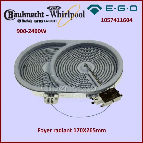 Foyer radiant 170X265mm 900-2400W Ego 1057411604 CYB-130042