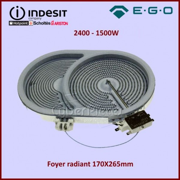 Foyer radiant 170X265mm 2400-1500W Indesit C00098934 CYB-042819