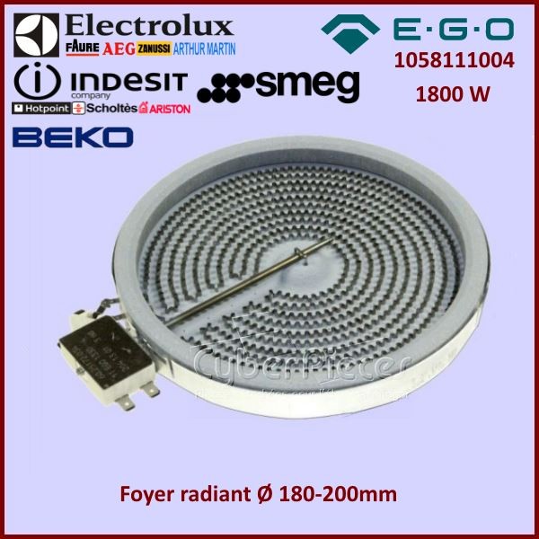 Foyer radiant 200mm - 1800w EGO 1058111004 CYB-042857