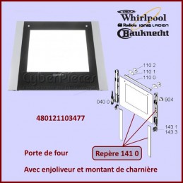 Vitre de porte de four Whirlpool 480121103477 CYB-249454