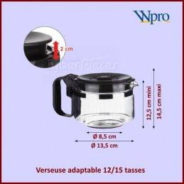 Verseuse Noire 12-15 Tasses Universelle CYB-012461