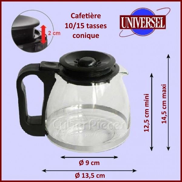 Verseuse Conique Noire 10-15 Tasses CYB-012478