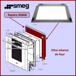 Vitre intérieur de four Smeg 692532118 CYB-243582