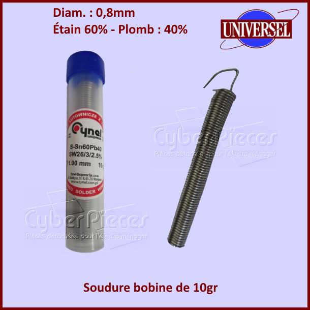 Soudure Etain 10g diam 1mm - Pièces machine à laver