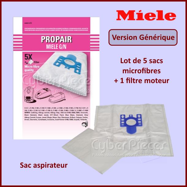 Sac aspirateur microfibre adaptable Miele 9917730
