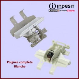 Poignée Compléte Blanche + Fermeture Indesit C00048970 CYB-048057