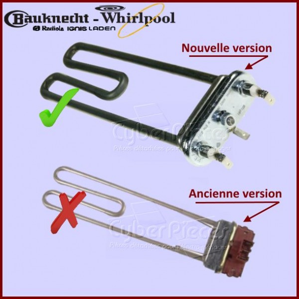 Thermoplongeur 1900W Whirlpool 481925928796 Thermoplongeur 1900W Whirlpool 481925928796