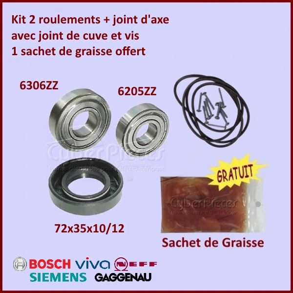 Kit palier + Joint de Cuve Bosch 00172686 GA-105842