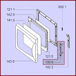 Verrou crochet de porte Whirlpool 480120100333 CYB-175777