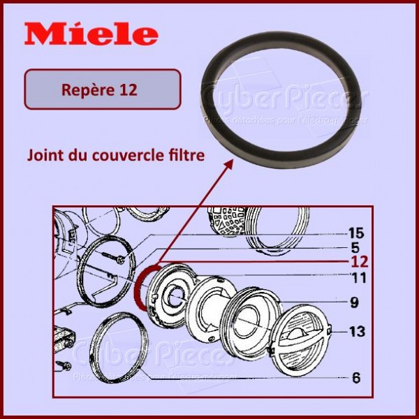 Joint de couvercle Miele 1548721 CYB-379564