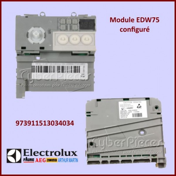 Carte électronique configuré EDW750 Electrolux 973911513034034 CYB-265348