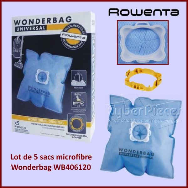 Lot de 5 sacs aspirateur Wonderbag CLASSIC WB406120 CYB-112567