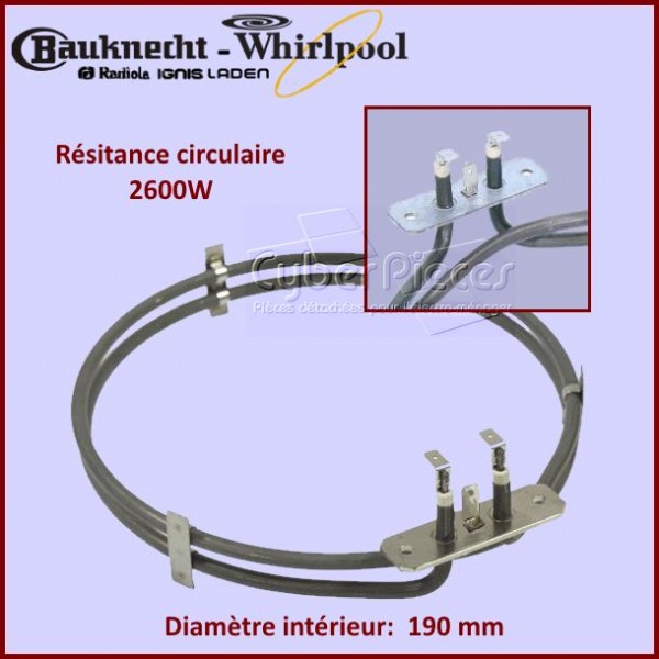 Resistance circulaire 2600W - Ø190mm int CYB-119733