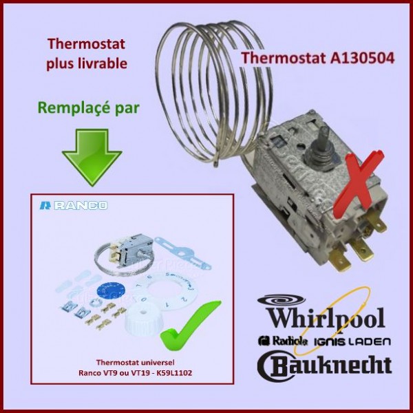 Thermomètre pour réfrigérateur et congélateur - Whirlpool