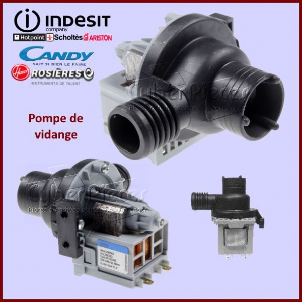 Pompe de vidange plaset Indesit C00108264 Pompe de vidange plaset Indesit C00108264