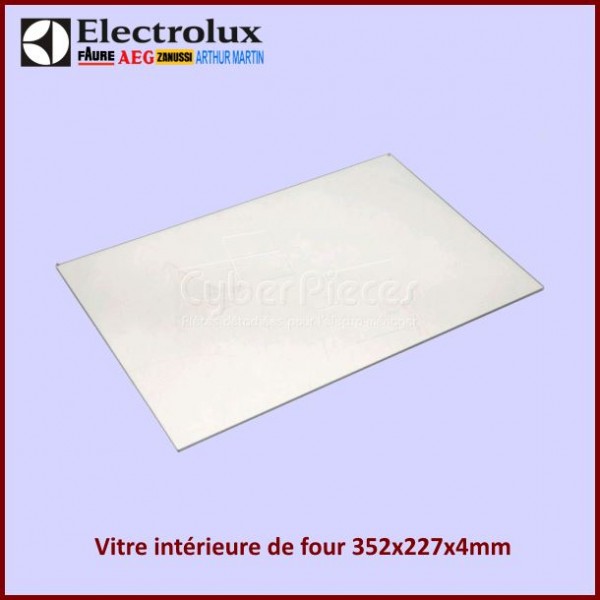 Vitre intérieure de four 352x227x4mm Electrolux 6010007133 CYB-230124