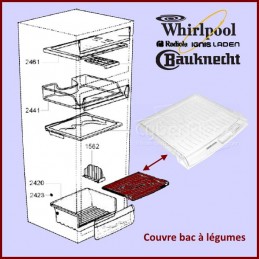 Couvre bac a legumes Whirlpool 481245088414 CYB-194143