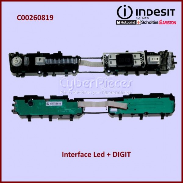 Interface Led + DIGIT Indesit C00260819 CYB-344326