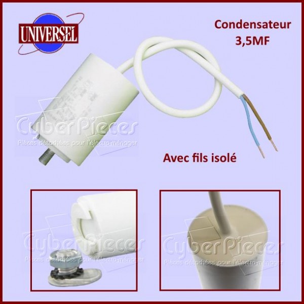 Condensateur 3,5µF (3,5MF) 450V à fils CYB-372022