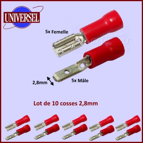 Cosse électrique à sertir coudée 90° type 6-10-16-25 mm² lot de 5