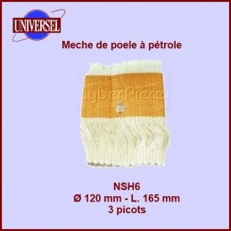 NSH6 Mèche de poêle à pétrole 3 picots- Tos3100- 120x165mm CYB-011754