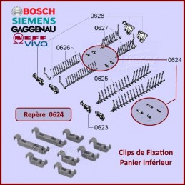 Clips de Fixation Panier inférieur Bosch 00611472 CYB-297004