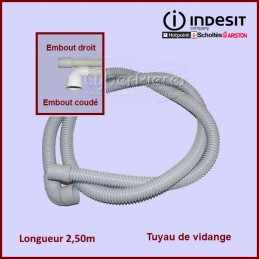 Tuyau de vidange coudé 2,50m Indesit C00051563 GA-091602