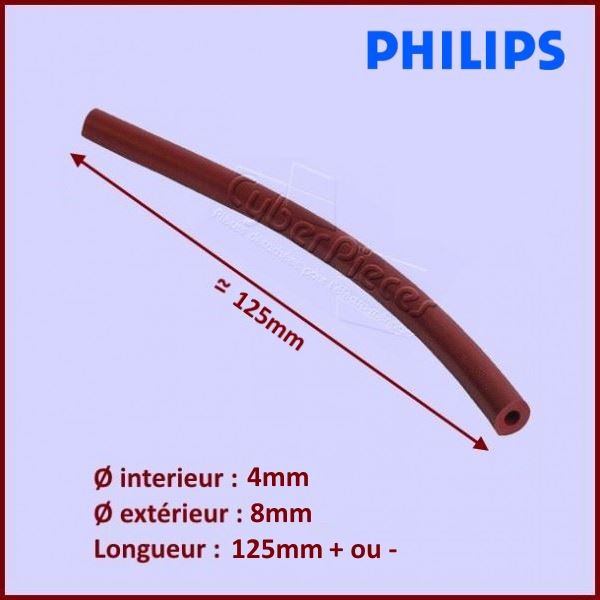 Tube Silicone 125mm 8x4mm Philips 423901556120 CYB-167352