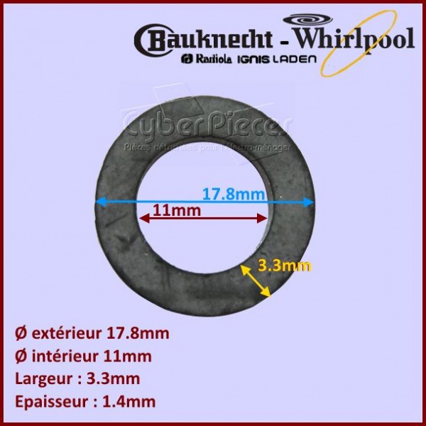 Joint 17,8x11x3.3x1,4mm Whirlpool 481953258159 CYB-086509