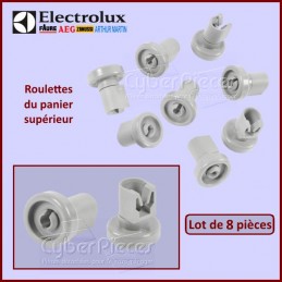 Jeu de 8 roulettes supérieures grises Electrolux 50286967000 CYB-089357