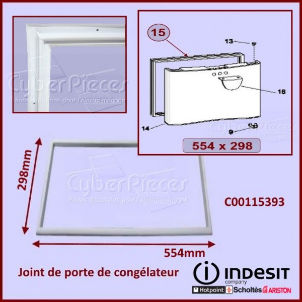 Joint de porte Congélateur Indesit C00115393 CYB-050302